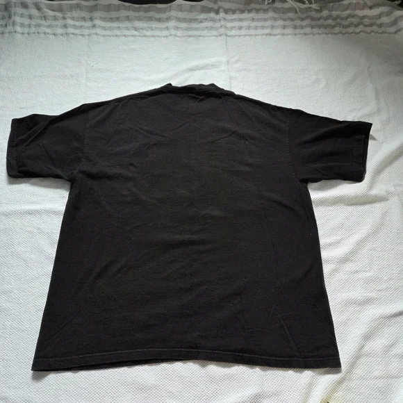 Basicss Black T-Shirt with Blue Houston Texas Skyline Graphic - Picture 4 of 4